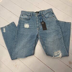 Rails The Atwater Slouchy Straight Jeans Original Blue Distressed Size 27 NWT